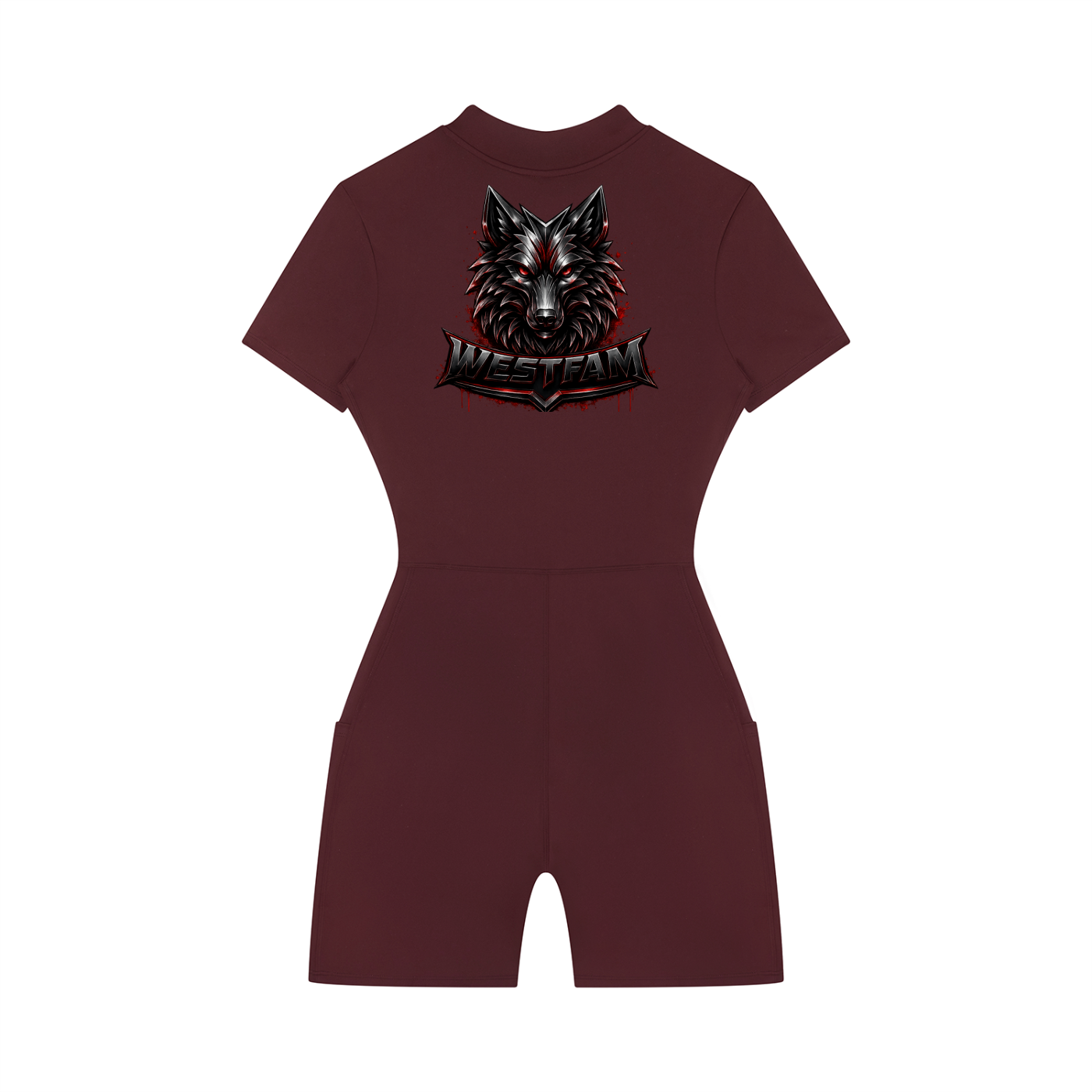 Women's Quarter-Zip Short Sleeve Romper