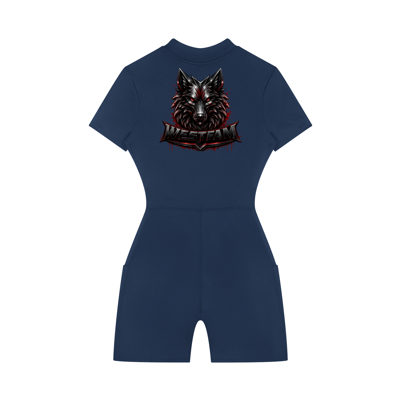 Women's Quarter-Zip Short Sleeve Romper