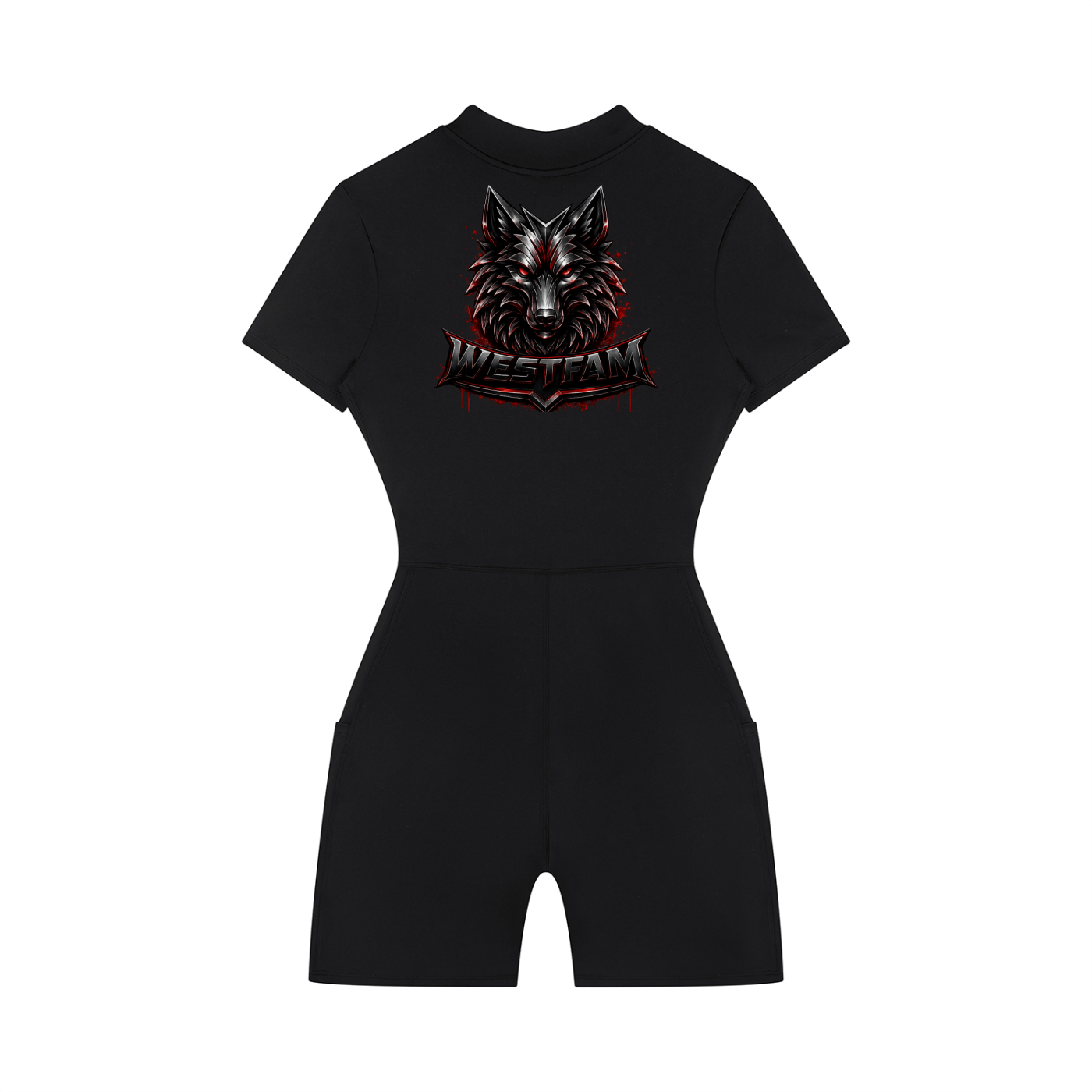 Women's Quarter-Zip Short Sleeve Romper