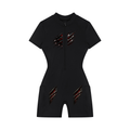 Women's Quarter-Zip Short Sleeve Romper